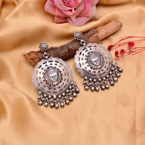 Temple Silver Earring