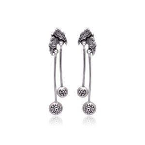 Silver Motif Push Back Earring