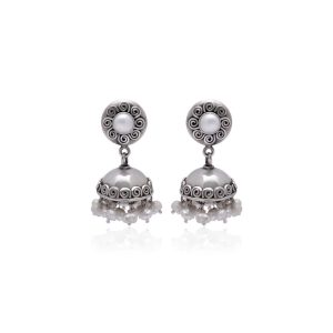 Silver Fine Pearl Jhumki