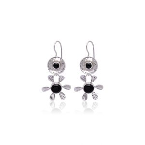 Silver Craving Sun Flower Earring