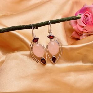 Silver Multi Stone Earring