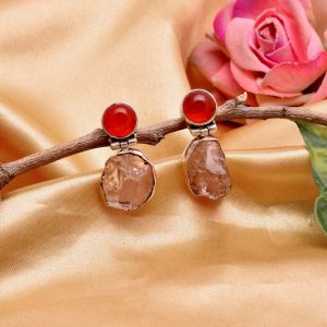 Silver Multi Stone Dangle Earring