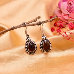 Silver Smoky Quartz Earring