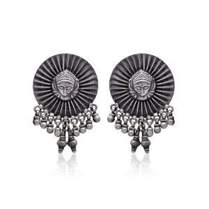 Durga Silver Statement Stud