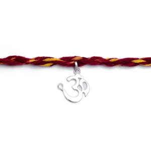 Silver Om Rakhi