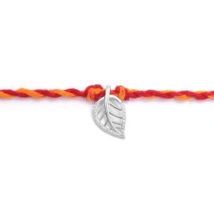 Silver Leaf Rakhi