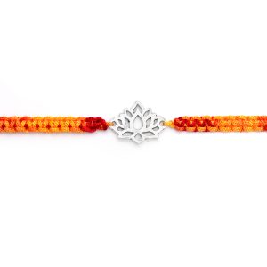 Silver Lotus Rakhi