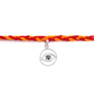 Silver Blue Stone Rakhi