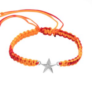 Silver Plain 3D Star Rakhi