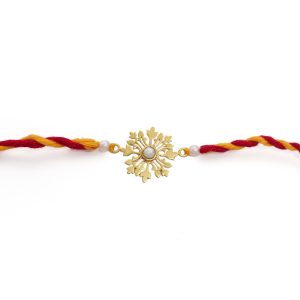 Silver Flower Rakhi