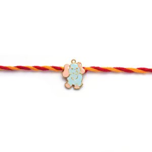 Silver Kids Elephant Rakhi